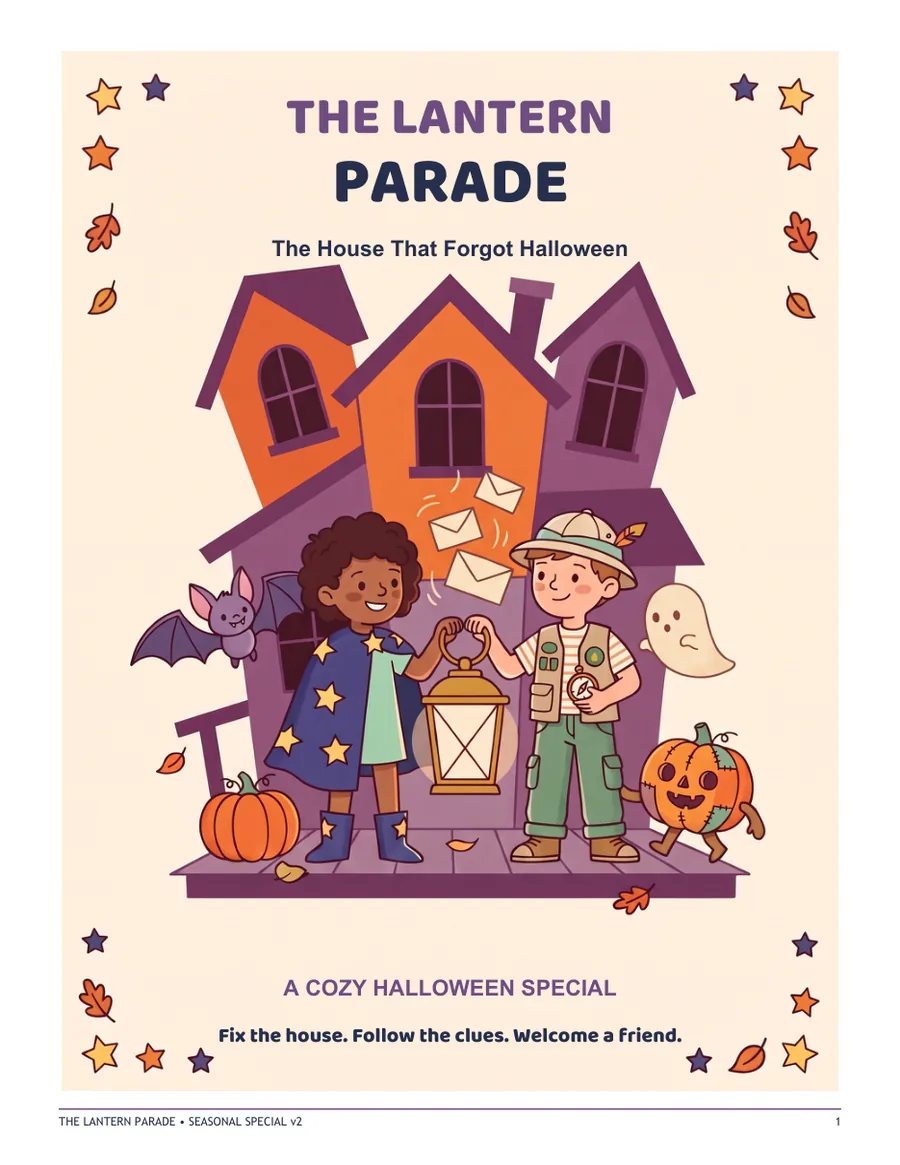 Cover of The Lantern Parade, the Halloween bonus game.